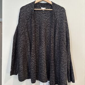 Pure Jill J.Jill Women's Open Front Cardigan Sweater Long Sleeve Black Size M